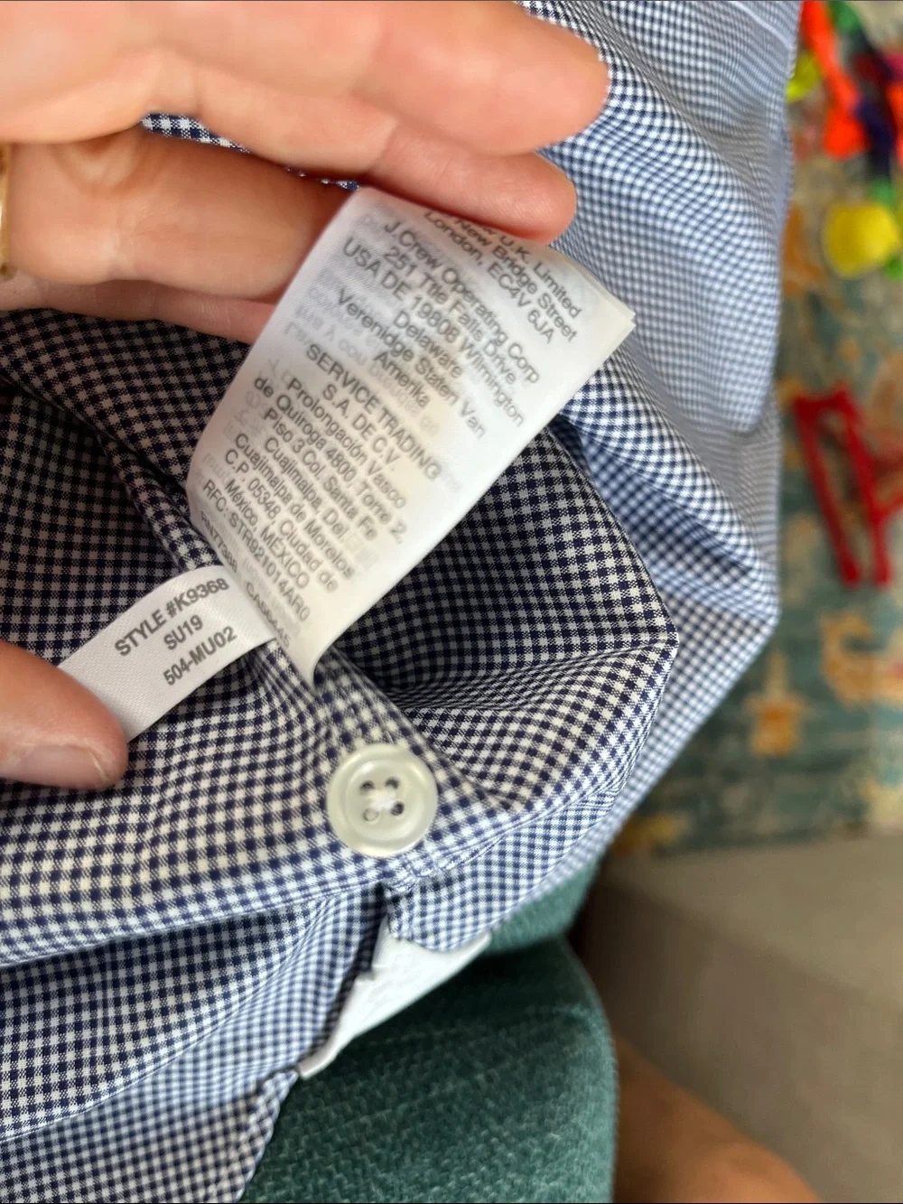 J. Crew blue white